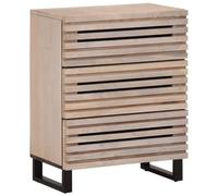 vidaXL Sideboard White 60x34x75 cm Solid Wood Mango