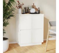 Vidaxl Sideboard White 60X34X75 Cm Solid Wood Pine