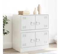 (white) vidaXL Sideboard Home Storage Cupboard Side Cabinet Highboard White Steel