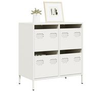 Vidaxl Sideboard White 68X39X73.5 Cm Cold-Rolled Steel