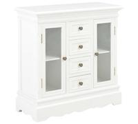 Vidaxl Sideboard White 70X28X70 Cm Solid Pine Wood