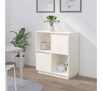 vidaXL Sideboard White 74x35x80 cm Solid Wood Pine NEW