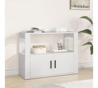 (White) vidaXL Sideboard Engineered Wood Indoor Cupboard Home Organiser Multi Colours