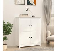 Vidaxl Sideboard White 83X41.5X100 Cm Solid Wood Pine