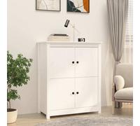 vidaXL Sideboard White 83x41.5x100 cm Solid Wood Pine NEW