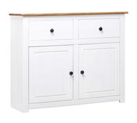 vidaXL Sideboard White 93x40x80 cm Solid Pinewood Panama Range