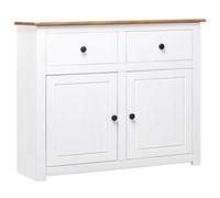 Vidaxl Sideboard White 93X40X80 Cm Solid Pinewood Panama Range Sideboards