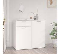 vidaXL Sideboard White Engineered Wood Chest of Drawer Storage Cabinet Shelf