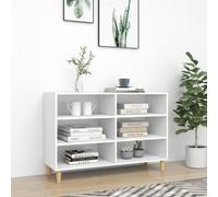 vidaXL Sideboard White Engineered Wood Side Book Storage Cabinet Standing Rack