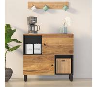 vidaXL Sideboard with 2 Doors 80x33x75 cm Solid Wood Mango