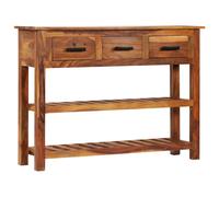 vidaXL Solid Acacia Wood Sideboard with 3 Drawers Home Highboard Side Cabinet