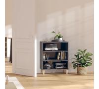vidaXL Sideboard High Gloss Grey 57x35x70 cm Engineered Wood