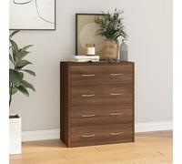 vidaXL Sideboard with 4 Drawers 60x30.5x71 cm Brown Oak