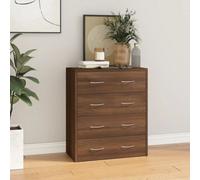 Vidaxl Sideboard With 4 Drawers 60X30.5X71 Cm Brown Oak