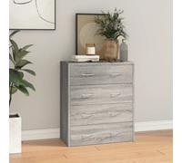 vidaXL Sideboard with 4 Drawers 60x30.5x71 cm Grey Sonoma