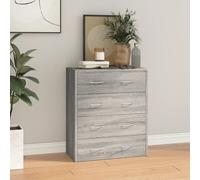 vidaXL Sideboard With 4 Drawers 60x30.5x71 cm Grey Sonoma, Grey
