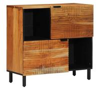 vidaXL Sideboard with Door Natural 80 x 33.5 x 75 cm Solid Acacia Wood