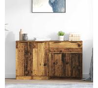 vidaXL Sideboard with Drawer 3 pcs Old Wood Engineered Wood