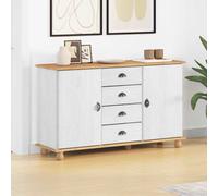 vidaXL Sideboard with Drawer ASKIM 133.5 x 40 x 79 cm Solid pine wood