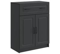vidaXL Sideboard with Drawer Black 66 x 34.5 x 87 cm Engineered Wood