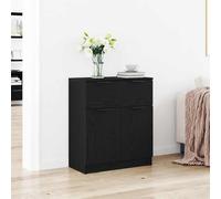 vidaXL Sideboard with Drawer Black Oak 60 x 30 x 70 cm Engineered Wood