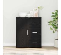 vidaXL Sideboard with Drawer Black oak 60 x 31 x 70 cm Engineered wood