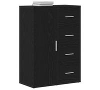 vidaXL Sideboard with Drawer Black oak 60 x 31 x 84 cm Engineered wood