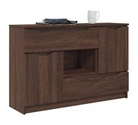 vidaXL Sideboard with Drawer Brown Oak 100 x 30 x 65.6 Engineered Wood, Living Room, Rectangular, Modern Design, Ample Storage Space, Bright Lighting, Comfortable Seating, Functional Layout