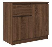 vidaXL Sideboard with Drawer Brown Oak 71x35x65 cm Engineered Wood