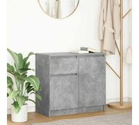 Vidaxl Sideboard With Drawer Concrete Grey 71X35X65 Cm Engineered Wood
