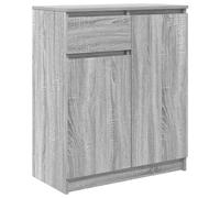Sideboard Grey Sonoma 71x35x84cm Engineered Wood 2 Doors 1 Drawer Storage Modern
