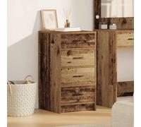 Engineered Wood Sideboard Old Wood 40x41x75cm with 4 Drawers for Storage