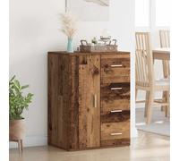 vidaXL Sideboard with Drawer Old Wood 59 x 39 x 80 cm Engineered Wood