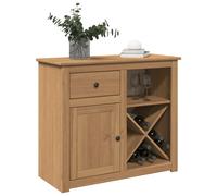 vidaXL Sideboard with Drawer Panama 93x40x80 cm Solid Wood Pine