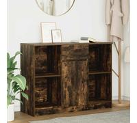 vidaXL Sideboard with Drawer Smoked Oak 101x35x76 cm Engineered Wood