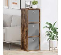 vidaXL Sideboard with Drawer Smoked Oak 35 x 32 x 99.5 cm