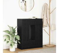vidaXL Sideboard with Drawers and Doors Black Oak 73x31x90 cm
