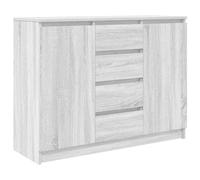 vidaXL Sideboard with Drawers Grey Sonoma 100.5x35x76 cm Engineered Wood