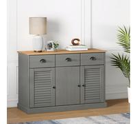 Vidaxl Sideboard With Drawers Vigo 113X40X75 Cm Grey Solid Wood Pine