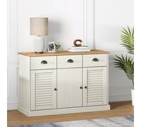 vidaXL Sideboard with Drawers VIGO 113x40x75 cm White Solid Wood Pine