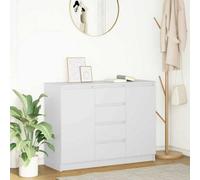 Vidaxl Sideboard With Drawers White 100.5X35X76 Cm Engineered Wood