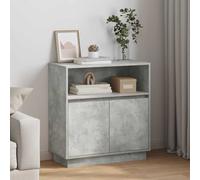 vidaXL Sideboard with LED Concrete grey 71 x 34.5 x 75 cm