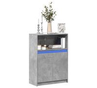 Vidaxl Sideboard With Led Concrete Grey 72X34X100 Cm Engineered Wood