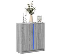 Vidaxl Sideboard With Led Grey Sonoma 77X34X85 Cm Engineered Wood