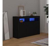 Vidaxl Sideboard With Led Lights Black 115.5X30X75 Cm