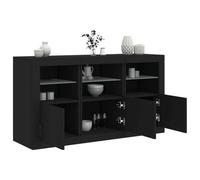 Vidaxl Sideboard With Led Lights Black 123X37X67 Cm