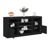vidaXL Sideboard with LED Lights Black 142.5x37x67 cm