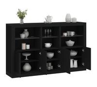 Sideboard with LED Lights Home Cupboard Side Cabinet Storage Highboard vidaXL