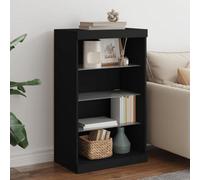 Vidaxl Sideboard With Led Lights Black 60.5X37X100 Cm