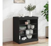Vidaxl Sideboard With Led Lights Black 60.5X37X67 Cm